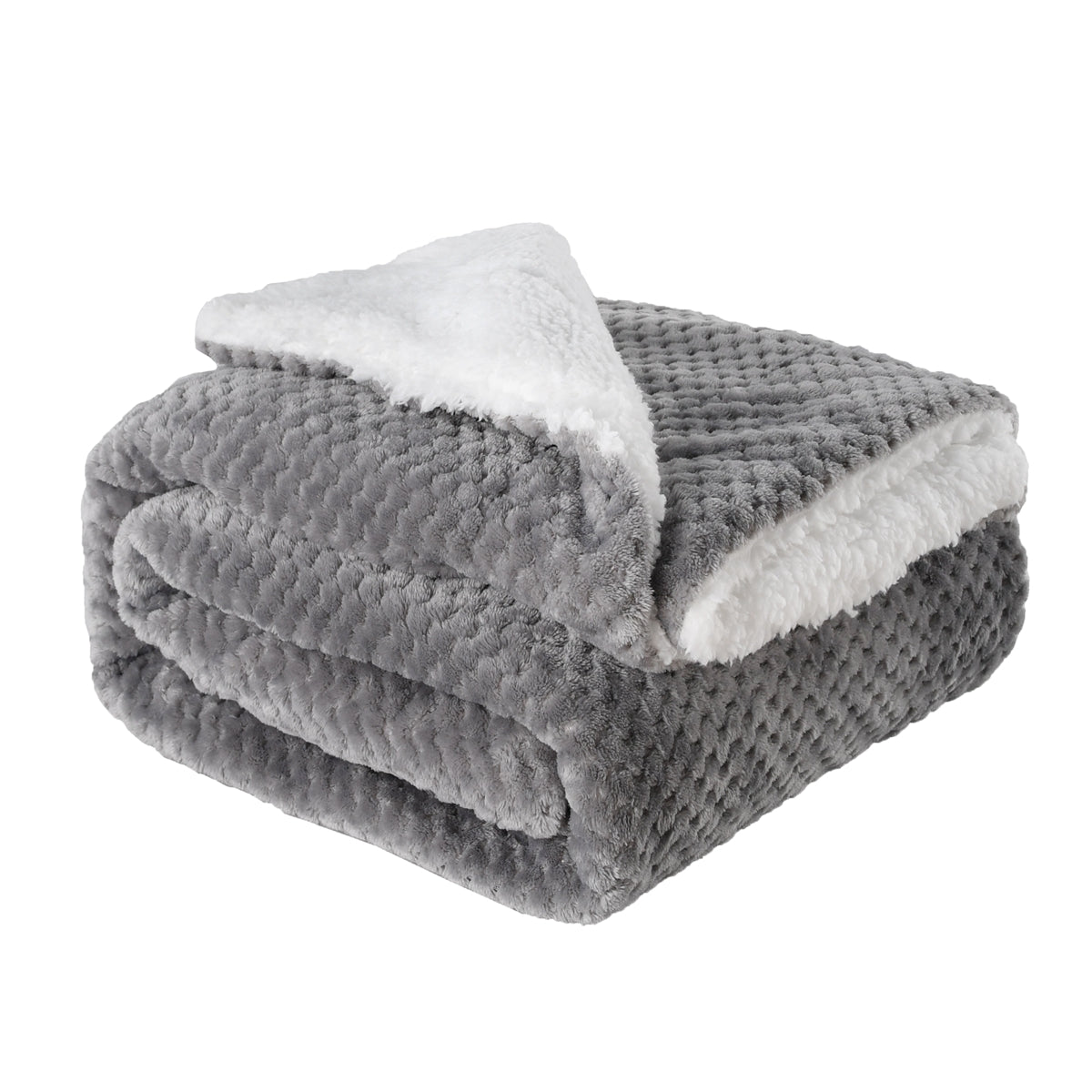 130x160cm Thickening Flannel Lamb Composite Home Office Double-Layer Blanket
