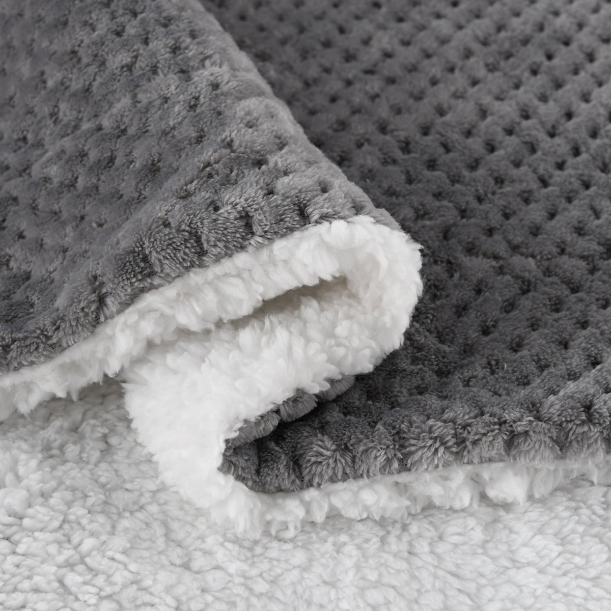 130x160cm Thickening Flannel Lamb Composite Home Office Double-Layer Blanket