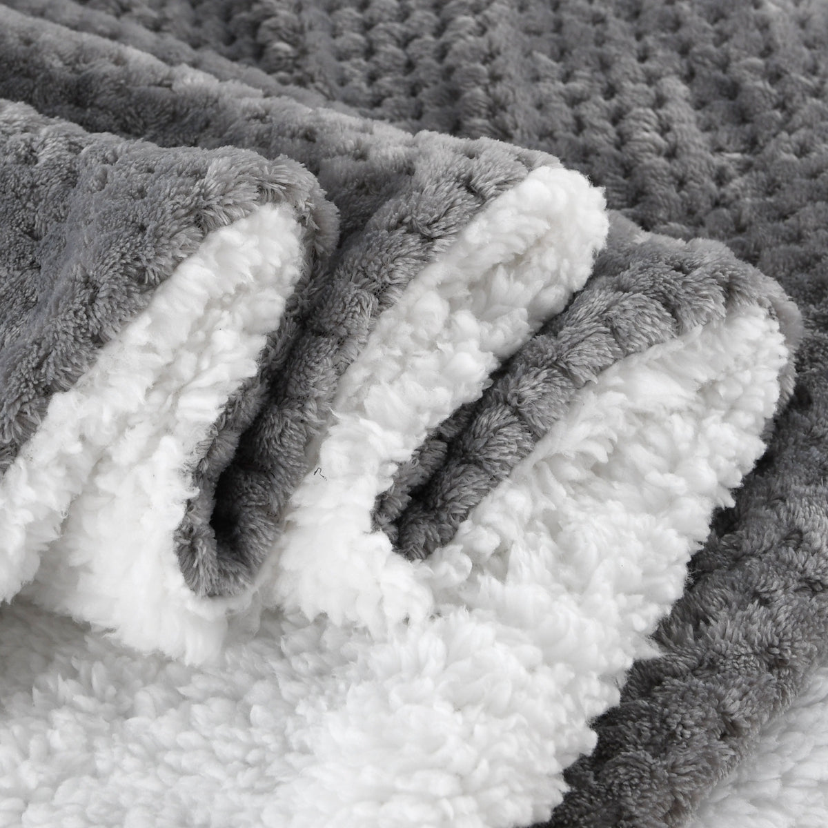 130x160cm Thickening Flannel Lamb Composite Home Office Double-Layer Blanket