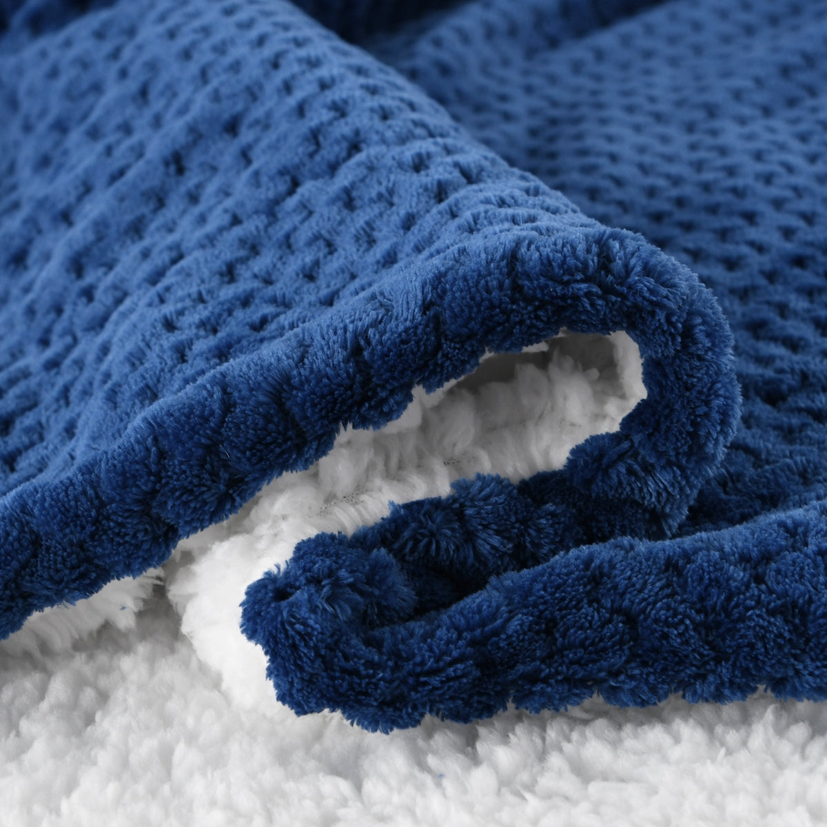 130x160cm Thickening Flannel Lamb Composite Home Office Double-Layer Blanket