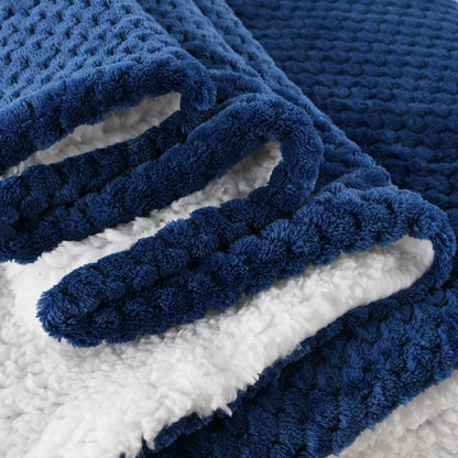 130x160cm Thickening Flannel Lamb Composite Home Office Double-Layer Blanket