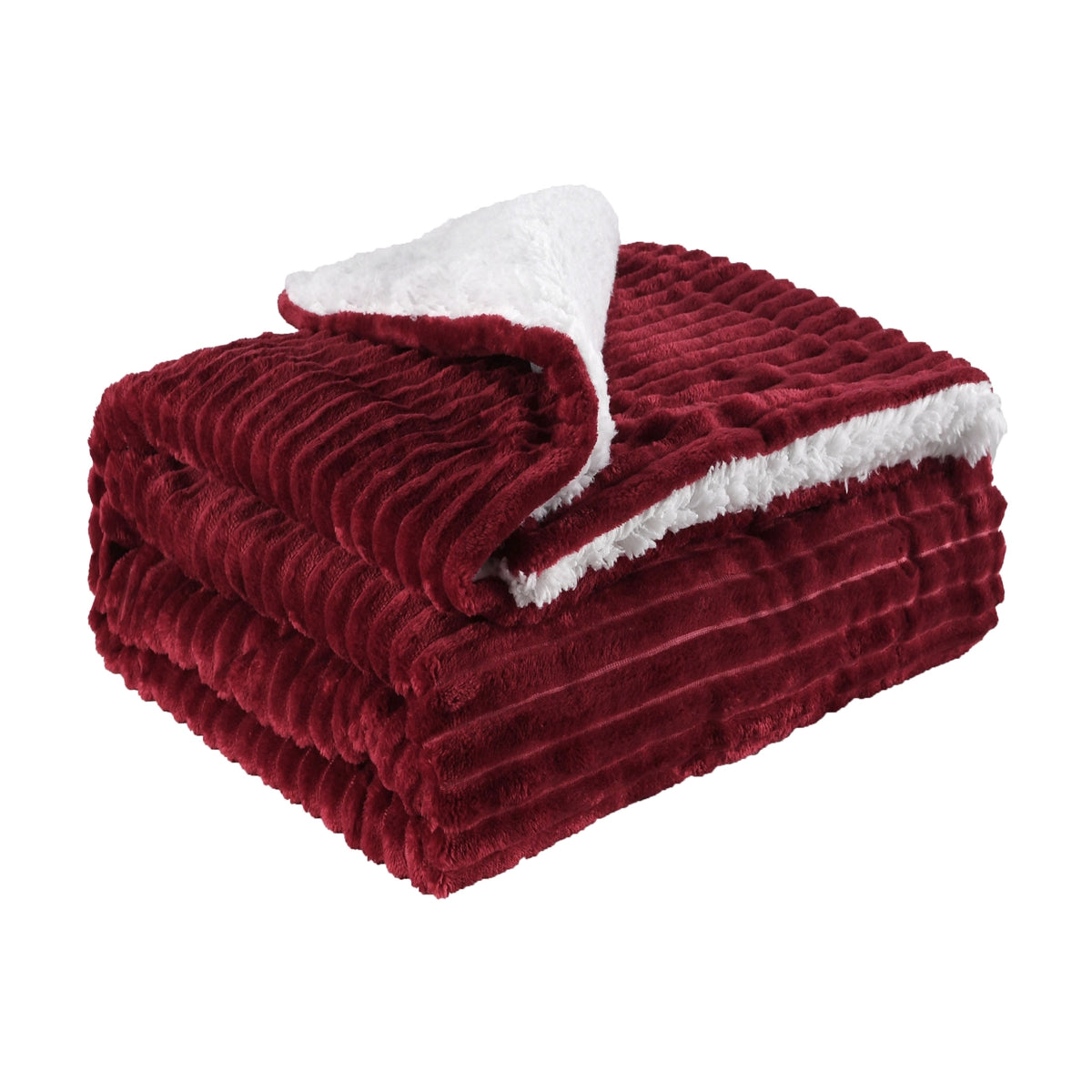 130x160cm Thickening Flannel Lamb Composite Home Office Double-Layer Blanket