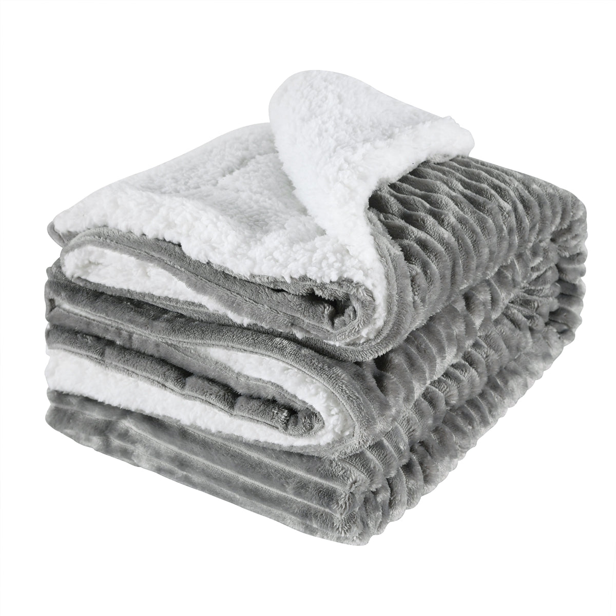 130x160cm Thickening Flannel Lamb Composite Home Office Double-Layer Blanket