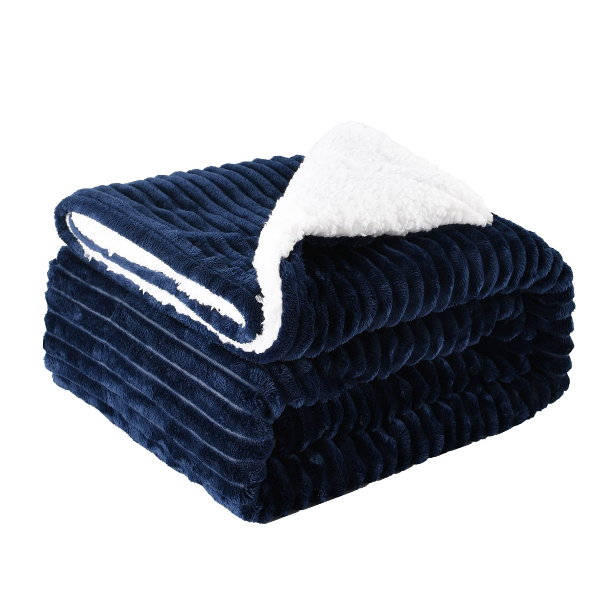 130x160cm Thickening Flannel Lamb Composite Home Office Double-Layer Blanket