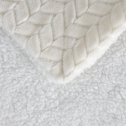 130x160cm Thickening Flannel Lamb Composite Home Office Double-Layer Blanket