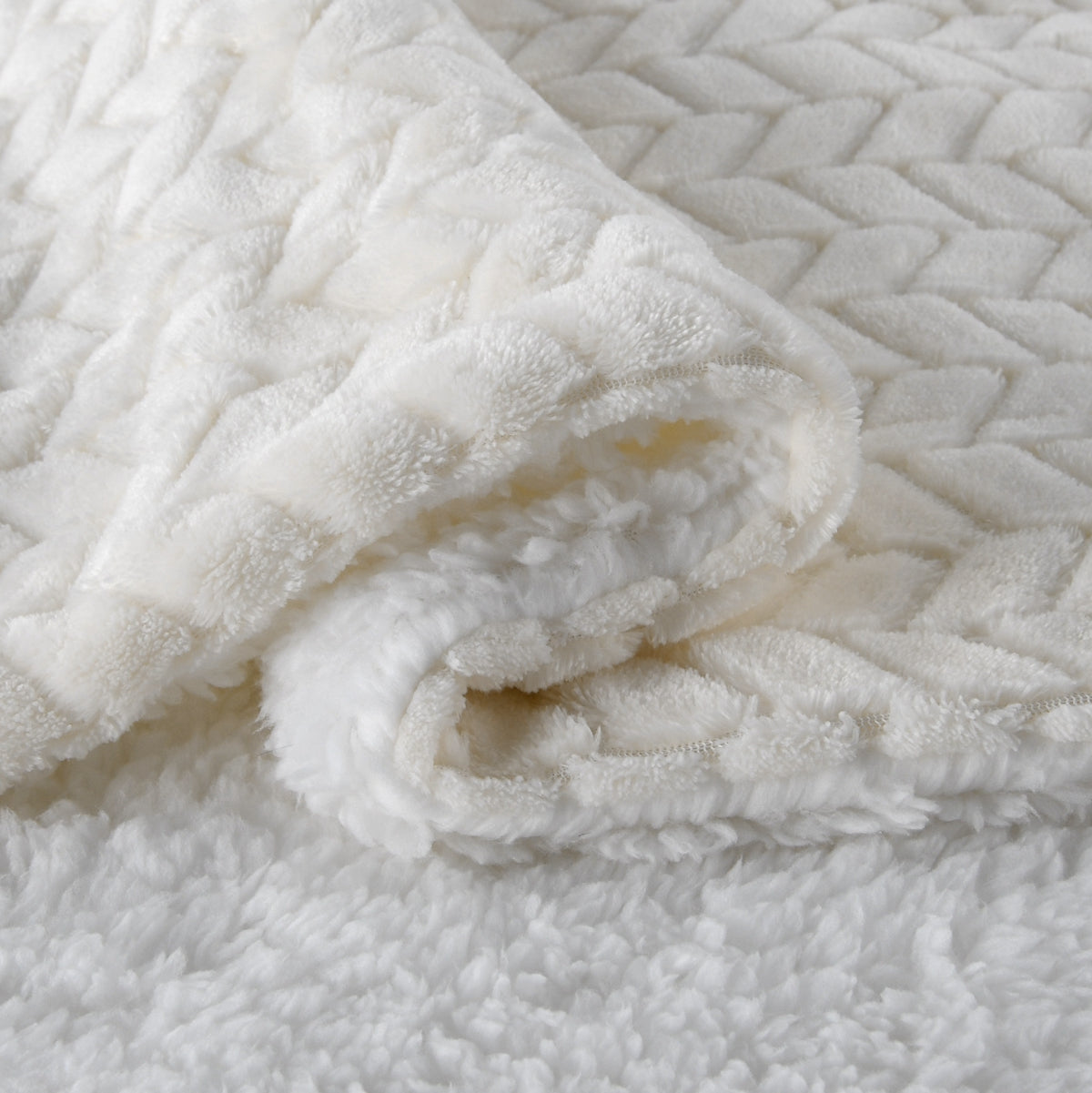 130x160cm Thickening Flannel Lamb Composite Home Office Double-Layer Blanket