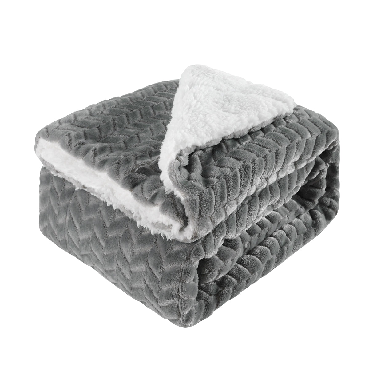 130x160cm Thickening Flannel Lamb Composite Home Office Double-Layer Blanket