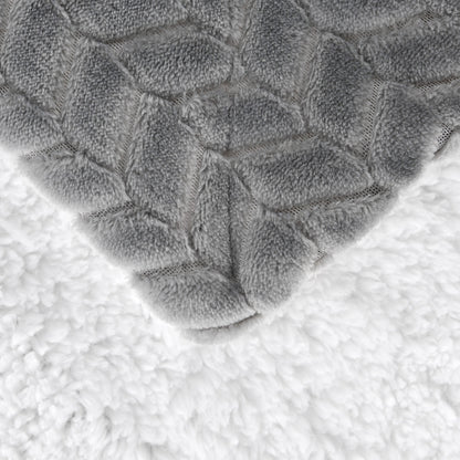 130x160cm Thickening Flannel Lamb Composite Home Office Double-Layer Blanket