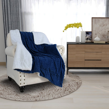 130x160cm Thickening Flannel Lamb Composite Home Office Double-Layer Blanket