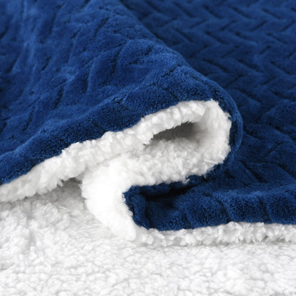 130x160cm Thickening Flannel Lamb Composite Home Office Double-Layer Blanket