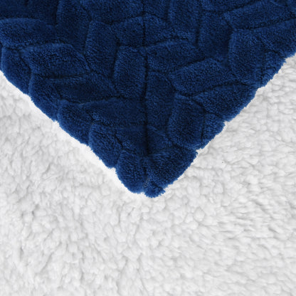 130x160cm Thickening Flannel Lamb Composite Home Office Double-Layer Blanket