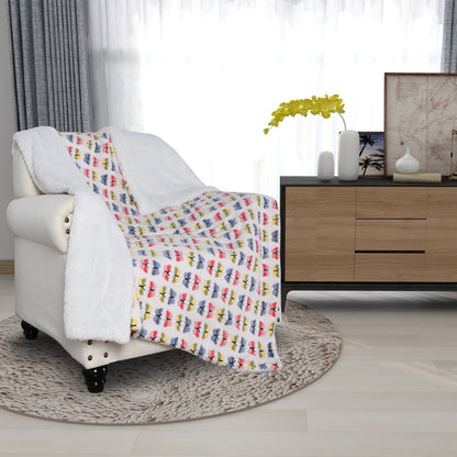 130x160cm Thickening Flannel Lamb Composite Home Office Double-Layer Blanket