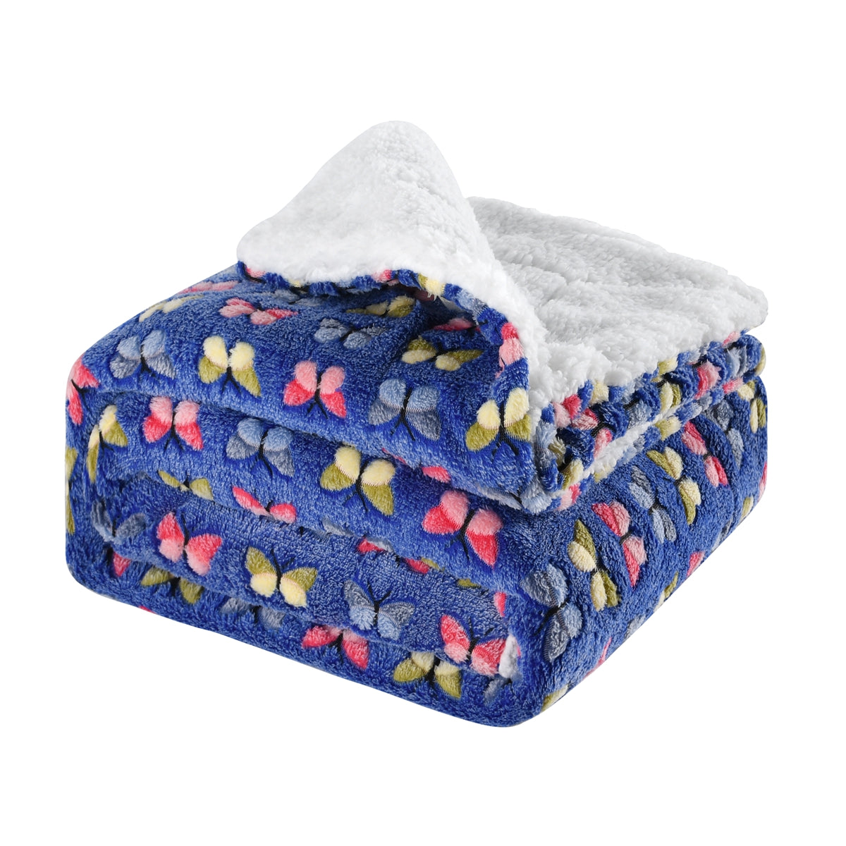 130x160cm Thickening Flannel Lamb Composite Home Office Double-Layer Blanket
