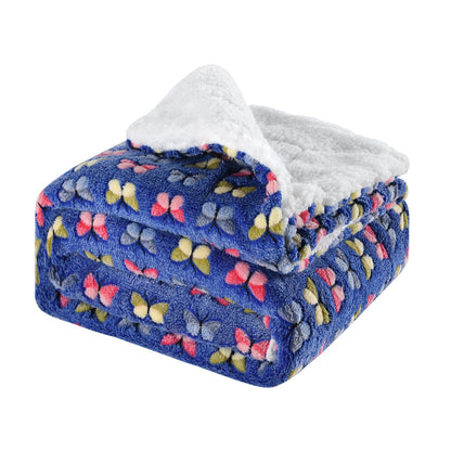 130x160cm Thickening Flannel Lamb Composite Home Office Double-Layer Blanket