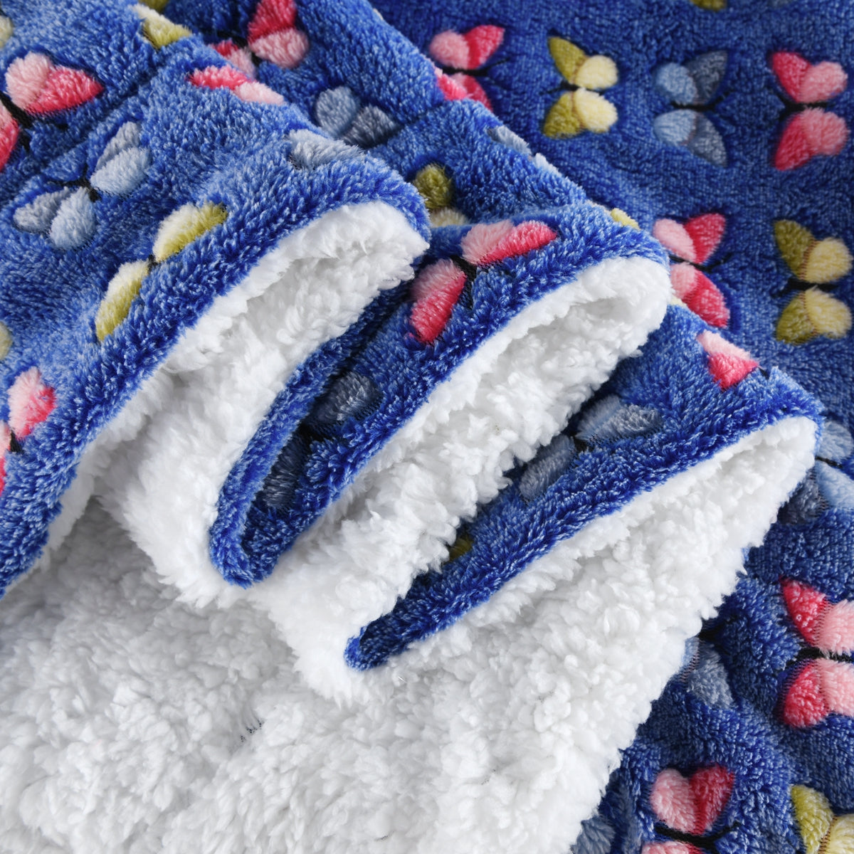 130x160cm Thickening Flannel Lamb Composite Home Office Double-Layer Blanket