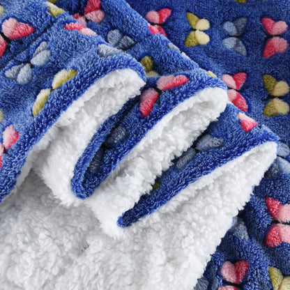 130x160cm Thickening Flannel Lamb Composite Home Office Double-Layer Blanket
