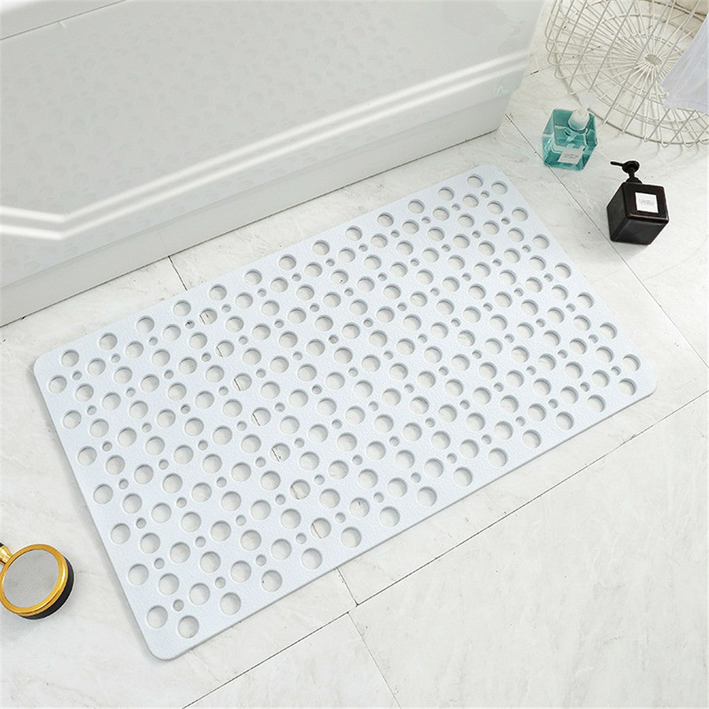 Anti-Slip Anti-Bacterial Bath Mat Bathroom Kitchen TPE Ground Bathtub Mat, Size: 21'' x 21''