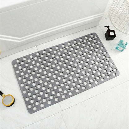 Anti-Slip Anti-Bacterial Bath Mat Bathroom Kitchen TPE Ground Bathtub Mat, Size: 21'' x 21''