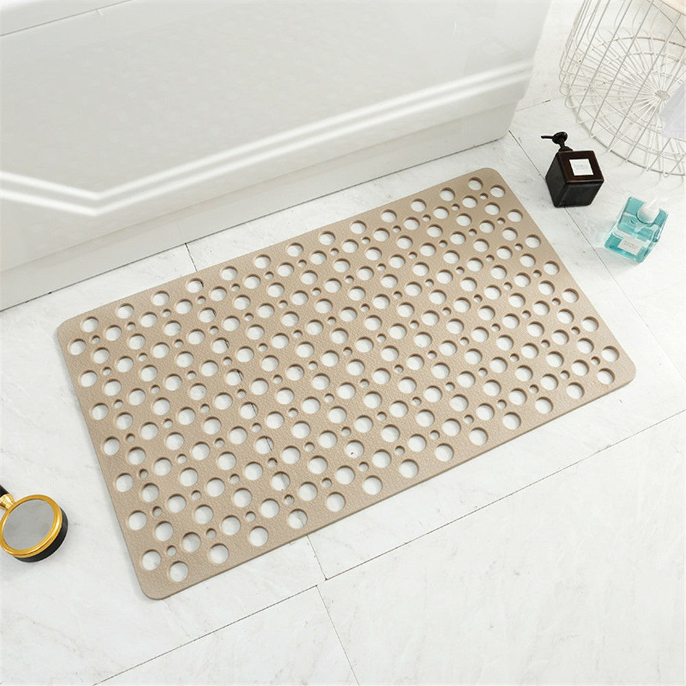 Anti-Slip Anti-Bacterial Bath Mat Bathroom Kitchen TPE Ground Bathtub Mat, Size: 21'' x 21''