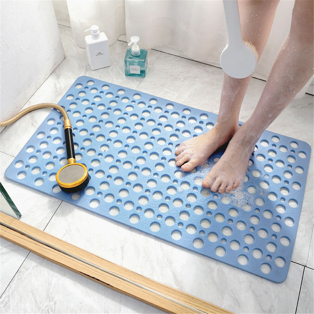 Anti-Slip Anti-Bacterial Bath Mat Bathroom Kitchen TPE Ground Bathtub Mat, Size: 21'' x 21''