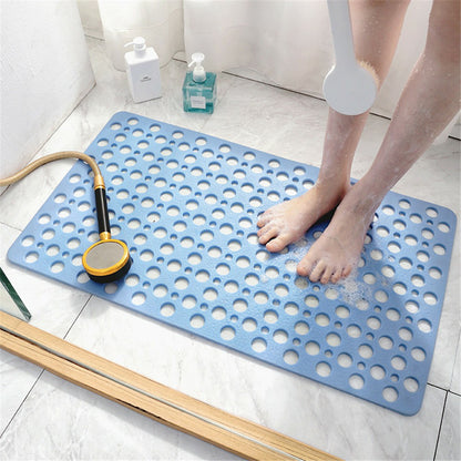 Anti-Slip Anti-Bacterial Bath Mat Bathroom Kitchen TPE Ground Bathtub Mat, Size: 21'' x 21''