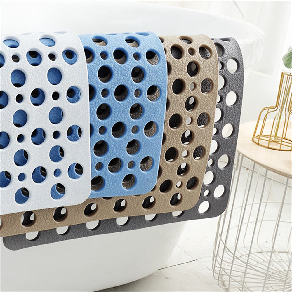 Anti-Slip Anti-Bacterial Bath Mat Bathroom Kitchen TPE Ground Bathtub Mat, Size: 21'' x 21''