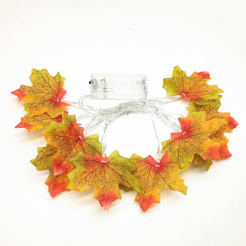 20-LED Maple Leaf Lamp String Garden Party Room Decoration Light String, 3m