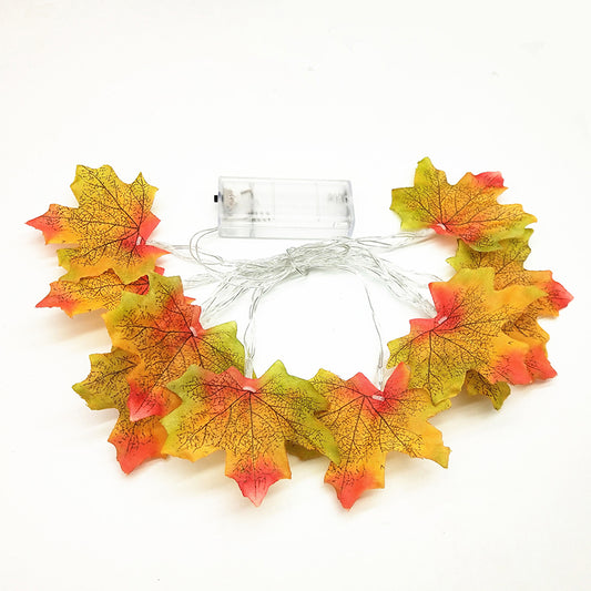 20-LED Maple Leaf Lamp String Garden Party Room Decoration Light String, 3m