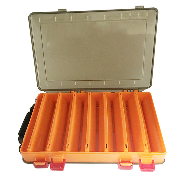 Double-sided 14 Grids Fishing Lure Box PP Storage Tackle Box