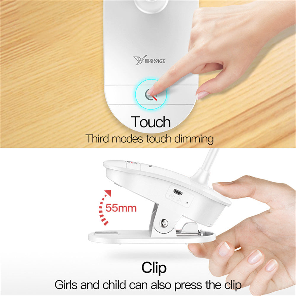 USB Charging Creative Bedroom Children Learning Studying Touch Small Table Lamp Light