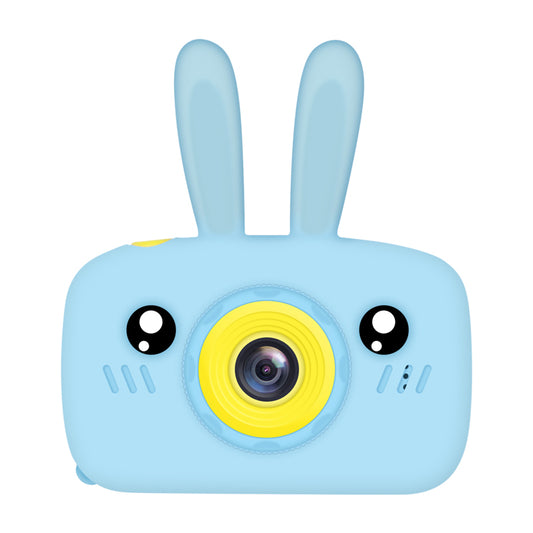 12MP HD Lens Kids Children Digital Camera Rabbit Bear Cartoon Camera Photo Video Kids Toy with Memory Card and Card Reader