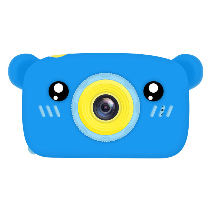 12MP HD Lens Kids Children Digital Camera Rabbit Bear Cartoon Camera Photo Video Kids Toy with Memory Card and Card Reader