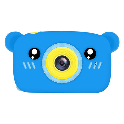 12MP HD Lens Kids Children Digital Camera Rabbit Bear Cartoon Camera Photo Video Kids Toy with Memory Card and Card Reader