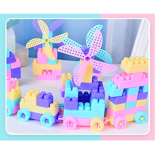 100Pcs Building Blocks Plastic Colorful Educational Toys Gift for Children Kids Child Girls Boys