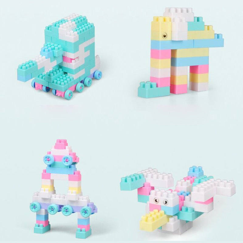 220Pcs/Set Newborn Baby Early Education Plastics Large Particles DIY Creative Building Blocks Puzzle Toys