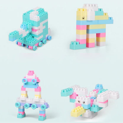 220Pcs/Set Newborn Baby Early Education Plastics Large Particles DIY Creative Building Blocks Puzzle Toys