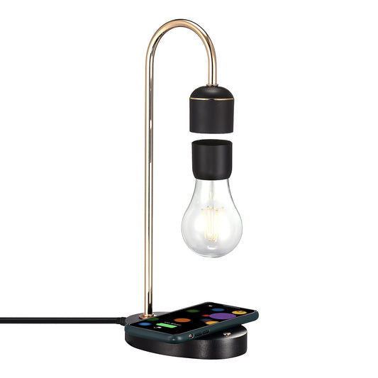 Magnetic Levitating Floating LED Light Bulb Wireless Charger for iPhone Android