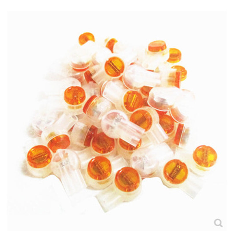 100Pcs Waterproof Gel-Filled Clear Button Telephone Wire Connectors Butt Splice Connector K2 Network Cable Terminals