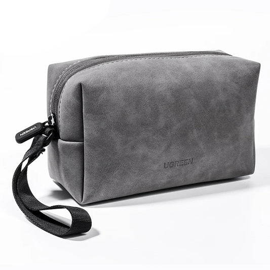 UGREEN 80359 Portable Travel PU Leather Digital Accessories Storage Bag USB Cable Charging Adapter Earphone Carrying Bag