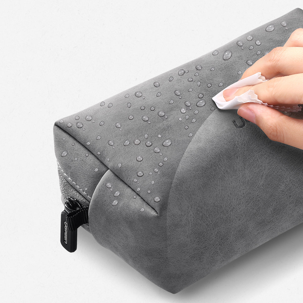 UGREEN 80359 Portable Travel PU Leather Digital Accessories Storage Bag USB Cable Charging Adapter Earphone Carrying Bag