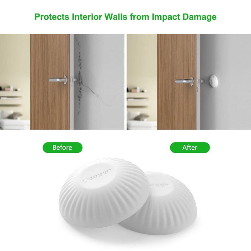 UGREEN 2Pcs Self-adhesive Door Stopper Wall Protector Soft Foam Doorstop Pad