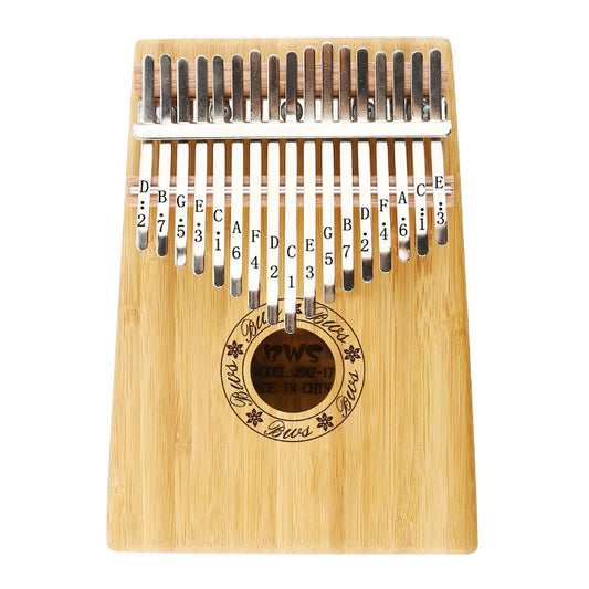 17 Key African Mahogany Wooden Kalimba Thumb Piano Finger Percussion Instrument with Accessories