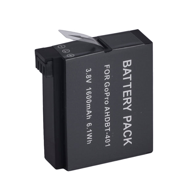 For GoPro Hero 4 AHDBT-401 Li-ion Battery Replacement 1600mAh 3.8V