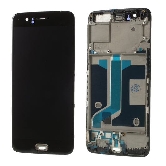 OEM LCD Screen and Digitizer Assembly + Frame Replacement for OnePlus 5
