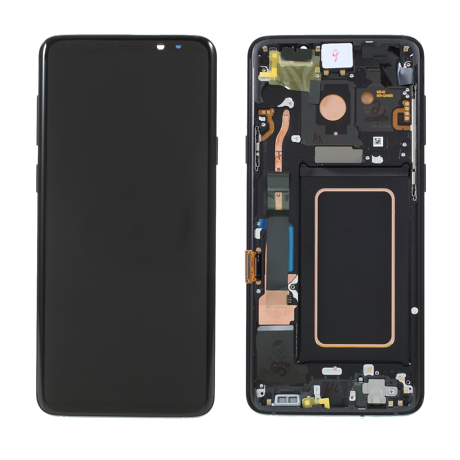 OEM LCD Screen and Digitizer + Assembly Frame Part for Samsung Galaxy S9+ G965 (without Logo) - Black