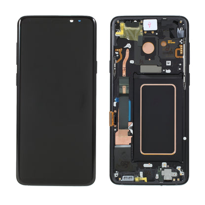 OEM LCD Screen and Digitizer + Assembly Frame Part for Samsung Galaxy S9+ G965 (without Logo) - Black