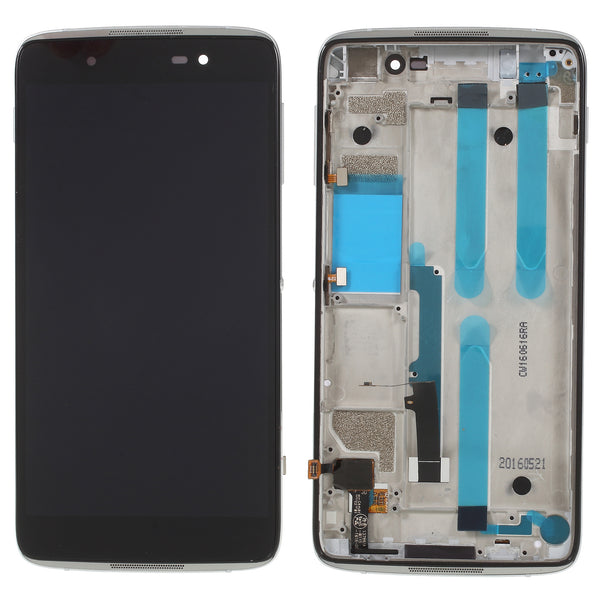 LCD Screen and Digitizer Assembly + Frame for Alcatel OneTouch Idol 4 LTE 6055