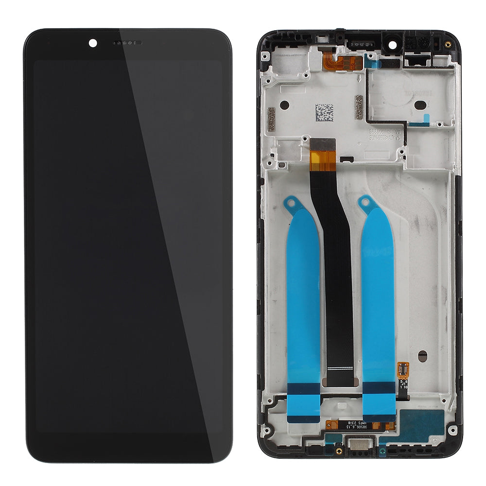 LCD Screen and Digitizer Assembly + Frame Replacement Part (without Logo) for Xiaomi Redmi 6A (Single 12MP Rear Camera) / Redmi 6 (Dual Camera: 12MP+5MP)