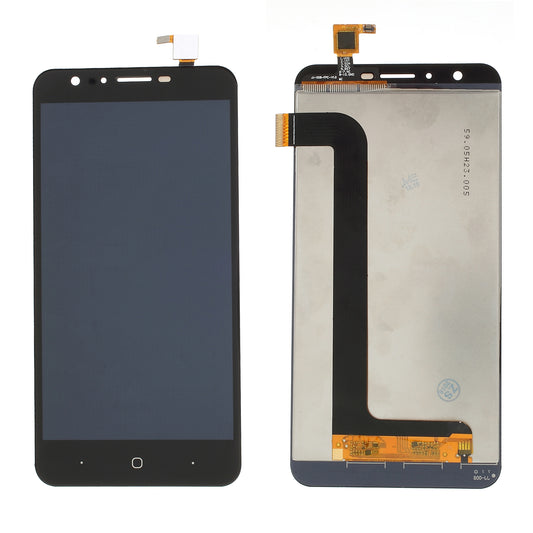 LCD Screen and Digitizer Assembly + Frame Replace Part (without Logo) for Doogee Y6 - Black