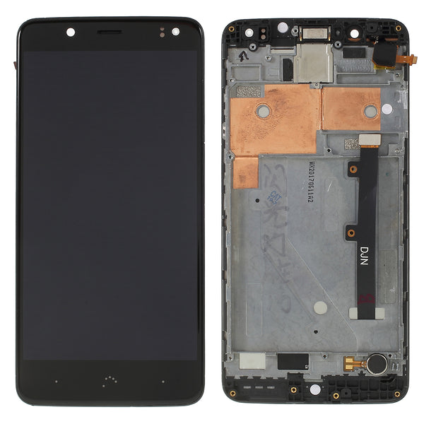 OEM LCD Screen and Digitizer + Assembly Frame Part Replacement for BQ Aquaris V - Black